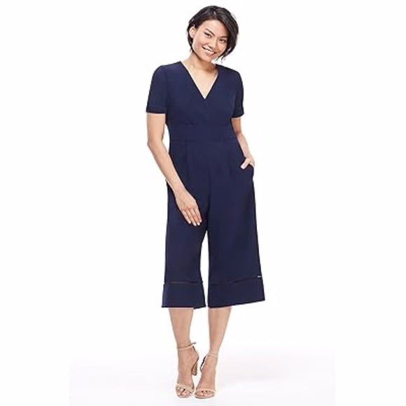 Maggy London Becca Jumpsuit Women's 2 Petite Navy Blue - Picture 13 of 13